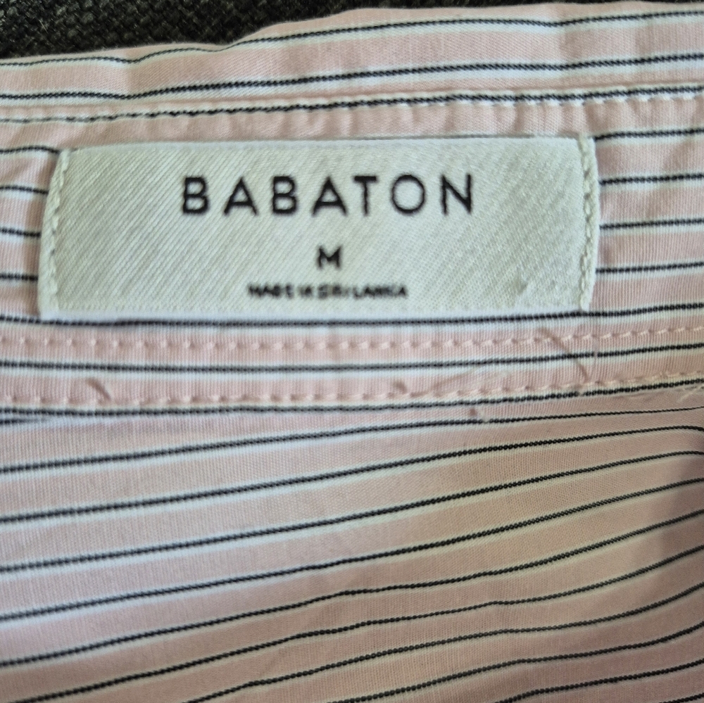 Babaton Aritzia Striped Poplin Business Casual Button Up Shirt Medium - Picture 3 of 10